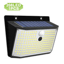 Black 208 led solar outdoor motion sensor waterproof garden lights