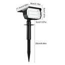 Black 20leds rgb solar landscape spotlights garden wall lamp