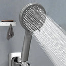 Black 5-mode adjustable high pressure shower head for bathroom