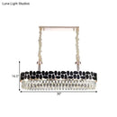 Elegant chrome and black finish crystal chandelier dining room light