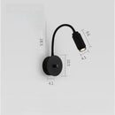 Black adjustable angle led wall lamp bedroom focusable light