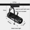 Black adjustable aperture led spotlight commercial track light