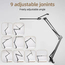 Black adjustable double head led usb table lamp – office desk light