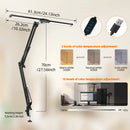 Black adjustable double head led usb table lamp – office desk light