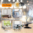 Black adjustable gooseneck clip lamp holder bedroom desk light