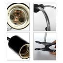 Black adjustable gooseneck clip lamp holder bedroom desk light
