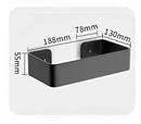 Black aluminum corner double tier shelf bathroom storage rack