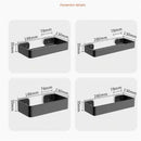 Black aluminum corner double tier shelf bathroom storage rack
