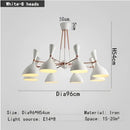Black and brass nordic led multiple head chandelier for living room