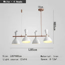 Black and brass nordic led multiple head chandelier for living room