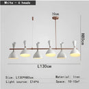 Black and brass nordic led multiple head chandelier for living room