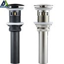 DecorBites™ Brushed Nickel Faucet Vanity Sink Pop-up Drain Stopper Overflow Drainer