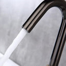 Black and copper gray brass basin faucets with red crystal knobs bathroom