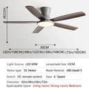 Black and dark wood ceiling fan light with remote living room