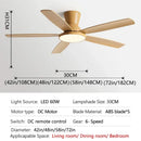 Black and dark wood ceiling fan light with remote living room