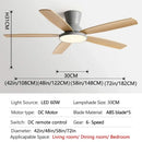 Black and dark wood ceiling fan light with remote living room