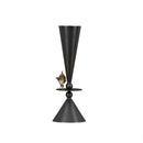DecorBites™ Bronze Flower Vase: Metal Handicrafts Geometric Art Home Decor Bottle