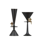DecorBites™ Bronze Flower Vase: Metal Handicrafts Geometric Art Home Decor Bottle