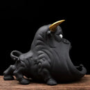 Black and gold ceramic bull ashtray living room cartoon cow decor
