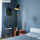 Black and gold reading light metal shade bedroom wall sconce