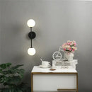 Black and golden glass led wall lamp bedroom sconce