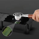 Black and green barista tamping station tray kitchen organizers