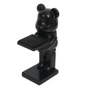 Black and iridescent purple cartoon bear watch stand bedroom decor