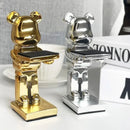 Black and iridescent purple cartoon bear watch stand bedroom decor
