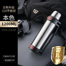 Black and red insulated stainless steel outdoor travel flask kitchen