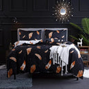 Black and rose gold leopard print duvet set bedroom bedding