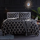 Black and rose gold leopard print duvet set bedroom bedding