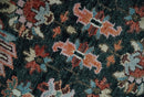 Black and Rust Traditional Hand Knotted Oushak wool 8x10 Area Rug