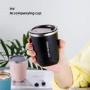 Black and silver 300ml stainless steel vacuum flask kitchen travel cup