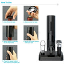 Black and silver electric corkscrew kit dining room wine opener