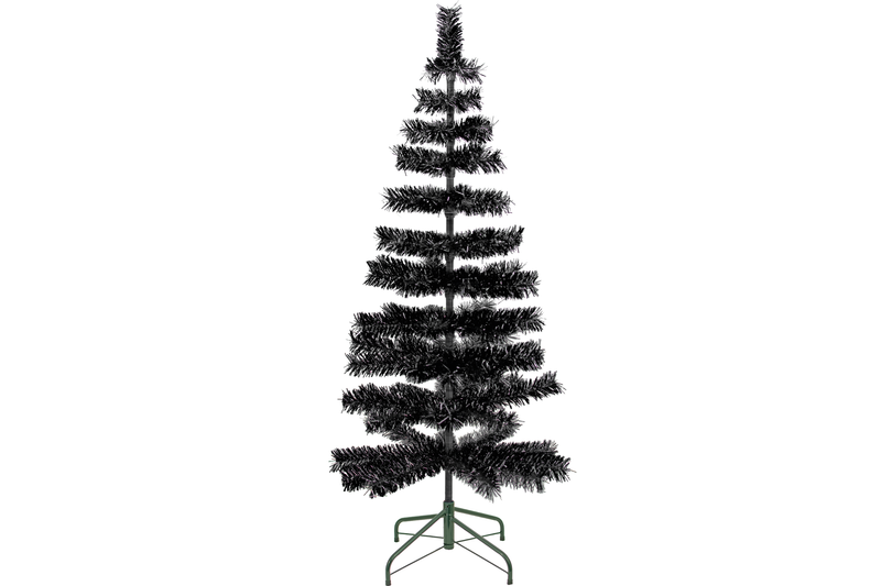 Black & Silver Firework Tinsel Tree