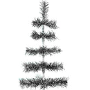 Black & Silver Firework Tinsel Tree