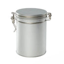 Black and silver hermetic food storage pots kitchen metal canister