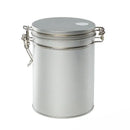 Black and silver hermetic food storage pots kitchen metal canister