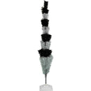 Black & Silver Layered Tinsel Christmas Tree