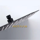 Black and silver stainless steel square shower head for bathroom