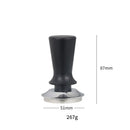 Black and stainless steel adjustable coffee tamper kitchen barista tool