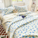 DecorBites™ Cartoon Print Cozy Blanket - Milk Velvet & Cashmere - Winter/Spring Duvet Cover