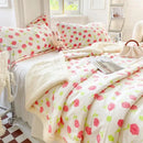 DecorBites™ Cartoon Print Cozy Blanket - Milk Velvet & Cashmere - Winter/Spring Duvet Cover