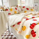 DecorBites™ Cartoon Print Cozy Blanket - Milk Velvet & Cashmere - Winter/Spring Duvet Cover