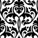 Black and White Damask Wallpaper