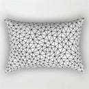 Black and white geometric wave line pillowcase set bedroom decor