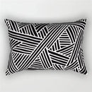 Black and white geometric wave line pillowcase set bedroom decor