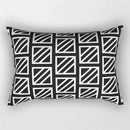 Black and white geometric wave line pillowcase set bedroom decor