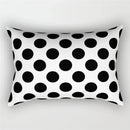 Black and white geometric wave line pillowcase set bedroom decor