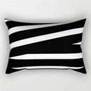 Black and white geometric wave line pillowcase set bedroom decor